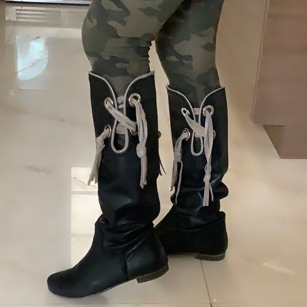 Leather black boots vintage - Picture 4 of 7